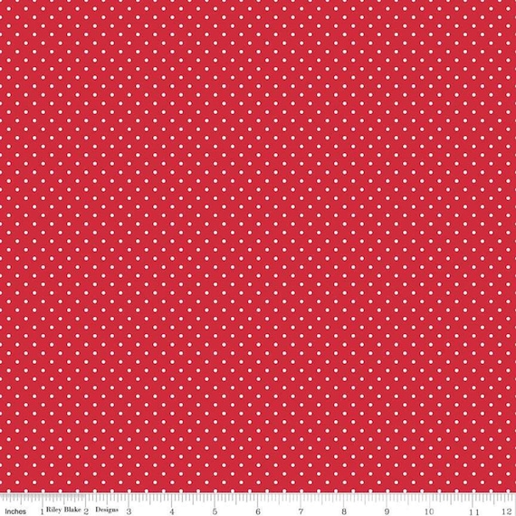 Swiss Dot Red on White Swiss Dot Red on White