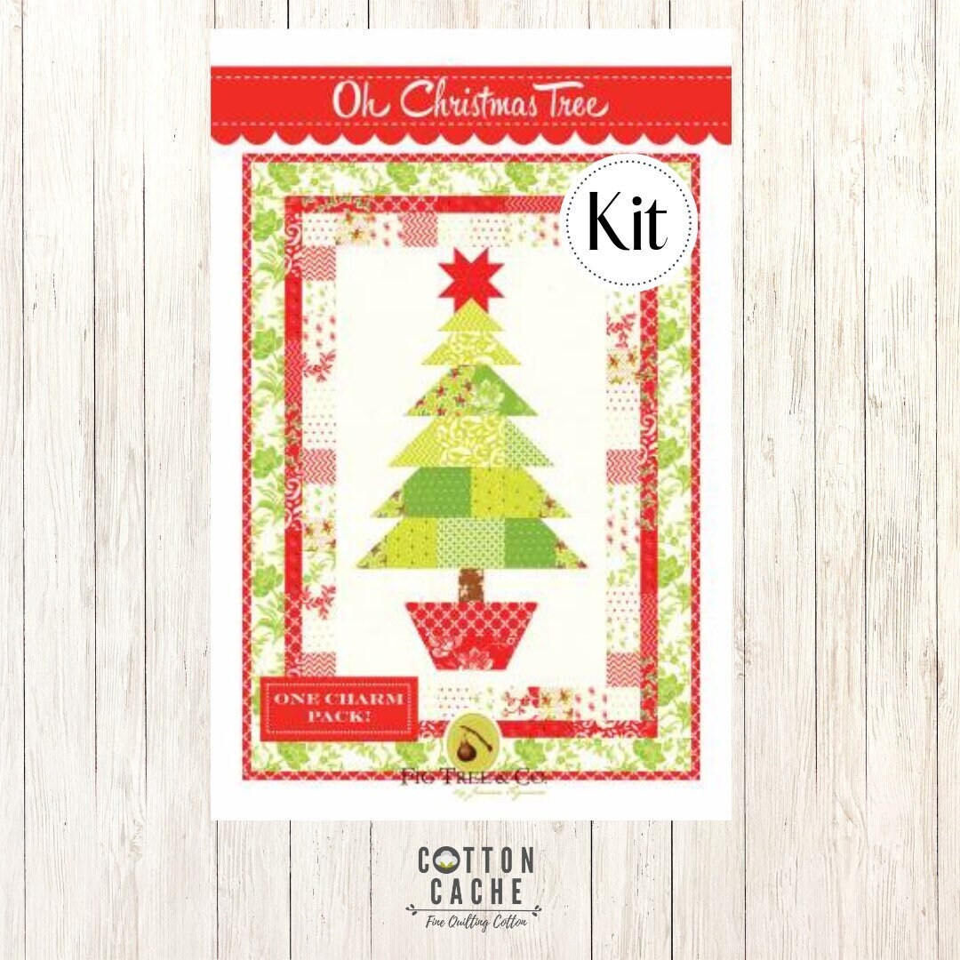 Oh Christmas Tree Quilt Kit Featuring Christmas Stitched by Etsy