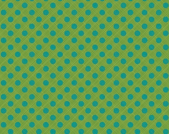 Riley Blake Designs Snowed In Sketched Dots Green (C10817-GREEN) 1/2 Yard Increments