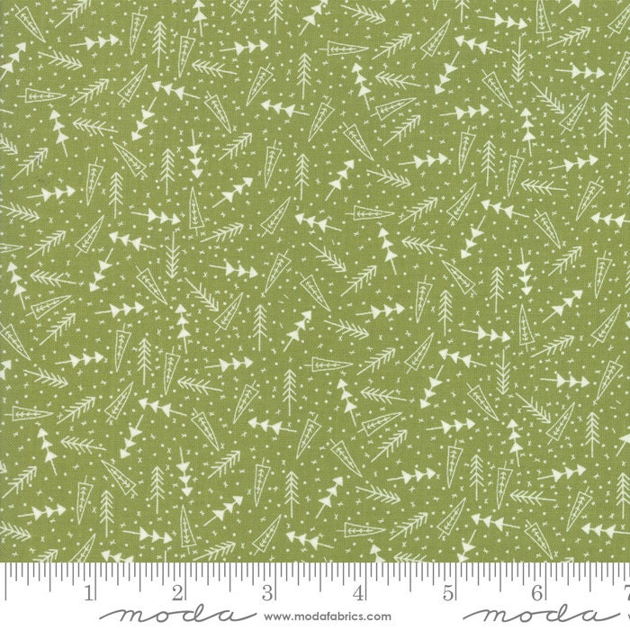 Moda The Christmas Card Green Trees (5776 11)