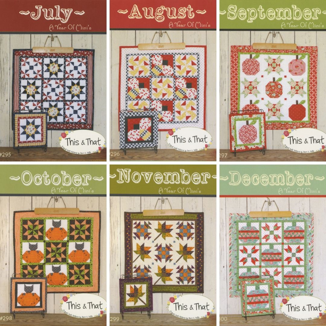 A Year of Minis Quilt Pattern by This & That*mini Quilt of the Month ...