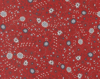 Moda Independence Day The Meadows Red by Sweetwater (55722 13) 1/2 Yard Increments