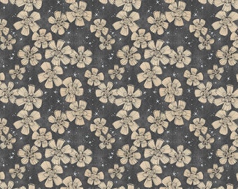 Free Spirit Spirit of Halloween Nocturnal Bloom Charcoal (PWCD004.XCHARCOAL) 1/2 yard Increments