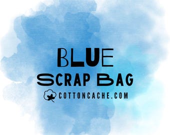 Blue Fabric Scrap Bag