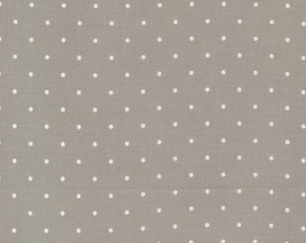 Moda Magic Dot Dove (5230 16) 1/2 Yard Increments*White Dot on Grey*Small Dot Fabric*Pin Dots*Grey Pin Dots*Magic Dot*Lella Boutique*Dots*