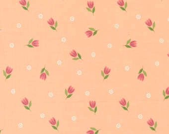 Moda Bountiful Blooms Tulip Peach (37662 13) 1/2-YD Increments*Fall Floral Fabric*Autumn Floral*Sherri and Chelsi Fabric*Small Tulips*