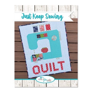 Just Keep Sewing Mini Quilt Pattern by Erica Made *Sewing Machine Mini Quilt*Sewing Machine Quilt*Sewing Machine*Mini Quilt Pattern*Mini*