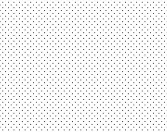 Steel Swiss Dot on White (C660-STEEL)