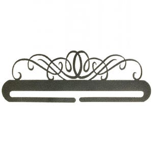 Windy Scroll Split Bottom Charcoal Hanger from Ackfeld Manufacturing*Mini Quilt Hanger*Quilt Hanger*9 inch Hanger*Quilt Hanger*Hanger
