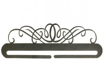 Windy Scroll Split Bottom Charcoal Hanger from Ackfeld Manufacturing*Mini Quilt Hanger*Quilt Hanger*9 inch Hanger*Quilt Hanger*Hanger