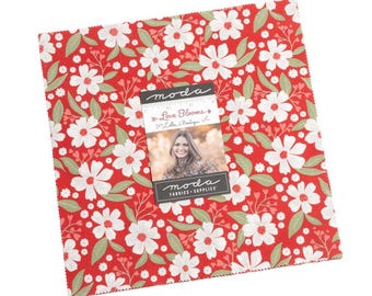 Moda Love Blooms Layer Cake (5220LC) Layer Cake*Lella Boutique*Valentine Floral Fabric*Valentine Fabrics*Love Blooms*Precuts*10" Stacker*