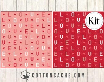 L-O-V-E Quilt Kit featuring Love Blooms by Lella Boutique*Valentine Quilts*Love Blooms Quilt*Lella Boutique Quilt Pattern