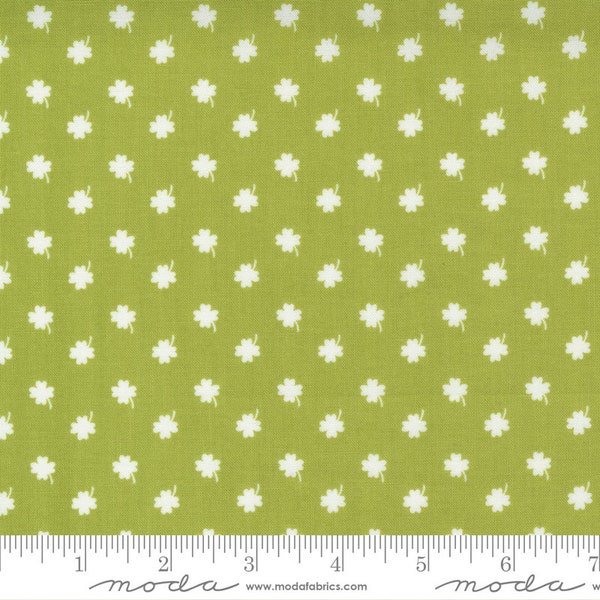 Moda One Fine Day Lucky Day Green*55233 13*1/2 Yard Increments*Bonnie & Camille Blender*One Fine Day*Lucky Day Green*Low Volume*Plus Print*