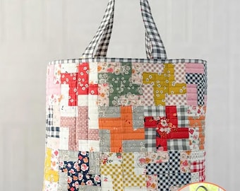 Quilter's Big Tote Pattern from Sewing Illustration by Minki Kim