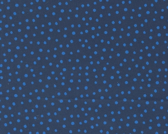 Moda Flower Patches Dotty Dots Midnight (21829 23) 1/2-YD Increments*Amarilys Henderson*Floral Fabric*Butterfly Fabric*Bright Flowers*