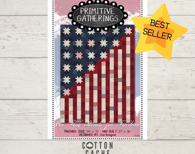 Featured listing image: Our Flag Stands for Freedom Quilt Pattern