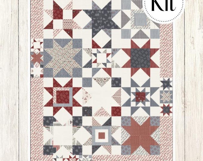 Featured listing image: Seeing Stars Quilt Kit Featuring Independence Day by Sweetwater