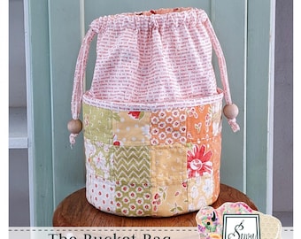The Bucket Bag Pattern Sewn Wyoming*Quilted Bucket Bag*Bucket Bag Pattern*Quilted Bag Pattern*