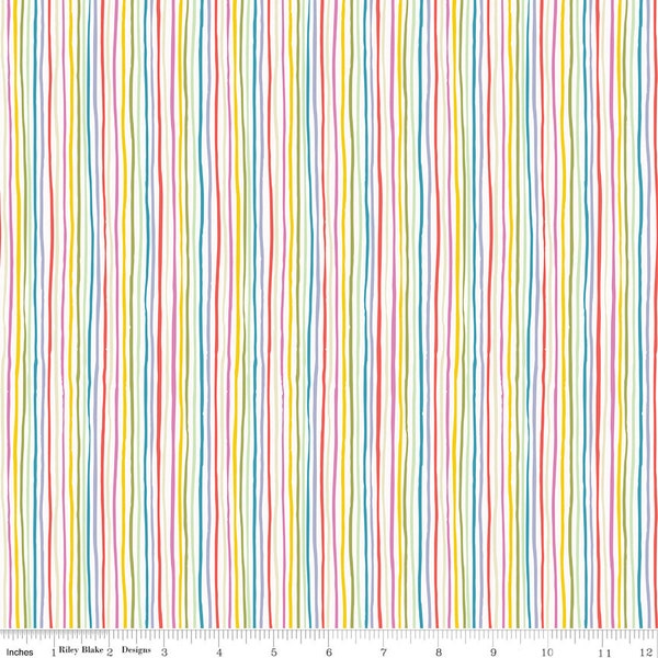 Riley Blake Designs Tiny Treaters Stripe Multi*C10486-MULTI*1/2 Yard Increments*Halloween Stripe Fabric*Halloween Fabric*Multi Stripe*Stripe