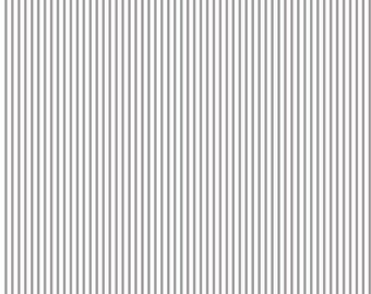 Riley Blake Designs Small Stripe On White Silver Sparkle (SC545-SILVER) 1/2 Yard Increments