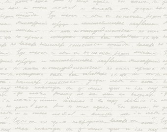 Art Gallery Fabrics Duality Fusion Lyricist’s Diary White (FUS-DU-2502) 1/2 Yard Increments