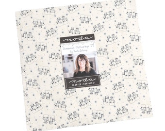 Moda Snowman Gatherings IV Layer Cake (49250LC) Snowman Gatherings IV Layer Cake*Snowman Gatherings*Winter Blue Fabric*Snowman Precuts*