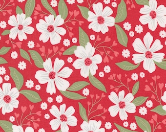 Moda Love Blooms Love in Bloom Rose (5220 12) 1/2-YD Increments*Lella Boutique*Valentine Floral Fabric*Valentine Fabrics*Love Blooms*