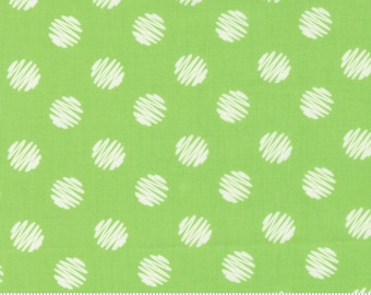 Moda Love Lily Scribble Dot Kiwi (24113 15) 1/2-YD Increments