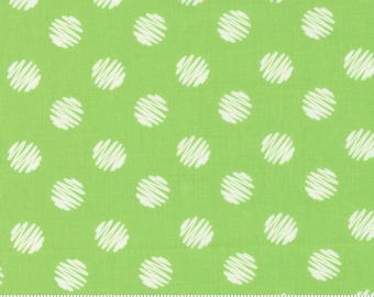 Moda Love Lily Scribble Dot Kiwi (24113 15) 1/2-YD Increments