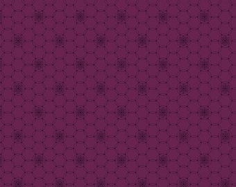 Benartex Secret Garden Cosmos Aubergine (13698-86) 1/2-YD Increments*Shelley Cavanna Fabric*Flower Farm Sampler*Floral*Bright Floral*