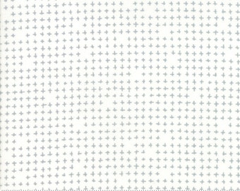 Moda Zen Chic Basic Backgrounds Pluses White*1675 13*1/2-YD Increments*Low Volume*Plus Print*Background*Masculine Print*Modern Fabric*Plus