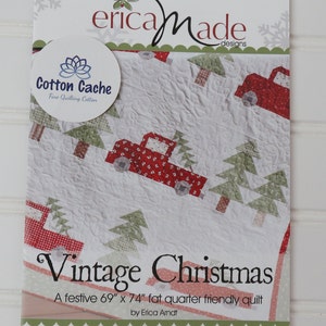 Vintage Christmas Quilt Pattern Vintage Christmas Truck Quilt Christmas Truck Erica Made Christmas QuiltTree Quilt Christmas Tree image 3