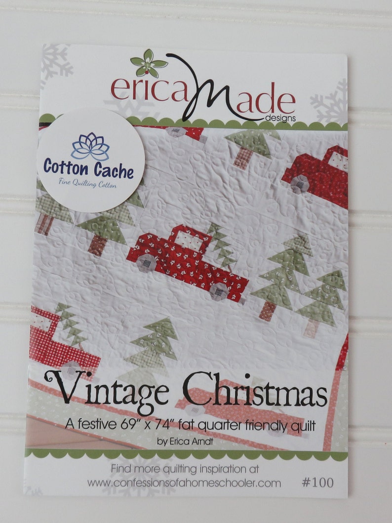 Vintage Christmas Quilt Pattern Vintage Christmas Truck Quilt Christmas Truck Erica Made Christmas QuiltTree Quilt Christmas Tree image 3