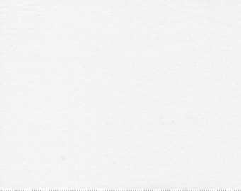 Moda Muslin Mates White (9982 11) 1/2-YD Increments*Tonal White Fabric*White Blender*White Background*White on White*White Low Volume*Tonal*
