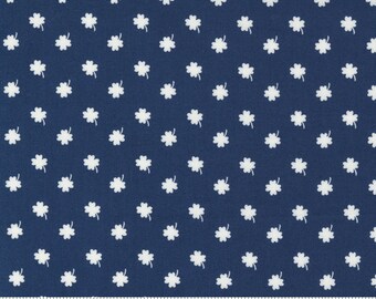 Moda One Fine Day Lucky Day Navy (55233 18) 1/2 Yard Increments