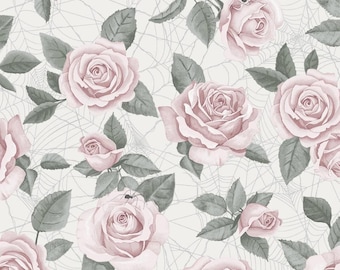 Studio E Pretty Scary Rose by Lilac Bee Designs (8945-29 ROSE) 1/2-YD Increments