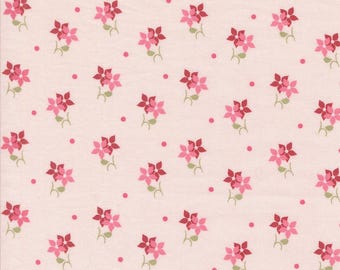 Moda A Very Sweet Christmas Poinsettias Blush (3063 13) 1/2-YD Increments