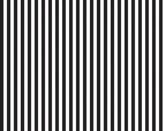 Riley Blake Designs 1/4" Black Stripe (C555-BLACK) 1/2-YD Increments