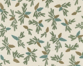 MODA Good News Great Joy Pinecone Bough Snow (45563 11) 1/2-YD Increments