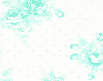Moda Lighthearted Rosy Cream Aqua (55290 21) 1/2 Yard Increments