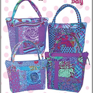 Krazy Kate Bag Pattern by Cool Cat Creations*Quilted Tote*Bag Pattern*Quilted Bag Pattern*Krazy Kate Pattern*Pieced Bag Pattern*