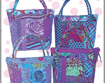 Krazy Kate Bag Pattern by Cool Cat Creations*Quilted Tote*Bag Pattern*Quilted Bag Pattern*Krazy Kate Pattern*Pieced Bag Pattern*