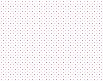 Hot Pink Swiss Dot on White (C660-70 HOTPINK)