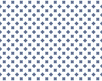 Riley Blake Designs Picadilly Pansy White (C11895-WHITE) 1/2-YD Increments