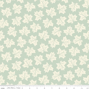 Riley Blake Designs Shades of Autumn Leaves Tea Green (C13472-TEAGREEN) 1/2-YD Increments*Autumn Floral*Fall Fabric*Shades of Autumn*Green*