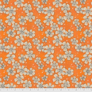 Free Spirit Spirit of Halloween Nocturnal Bloom Orange*PWCD004.XORANGE*1/2 yard Increments*Halloween Fabric*Novelty Halloween Floral*Fall