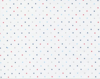 Moda Twinkle Metallic Patriotic (24106 38M) 1/2-YD Increments*Twinkle Fabric*Patriotic Blender*Patriotic Background*Tiny Stars*Patriotic*