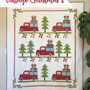 Vintage Christmas 2 Quilt Pattern*Vintage Christmas*Truck Quilt*Christmas Truck*Erica Made*Christmas Quilt*Tree Quilt*Christmas Tree*Truck*