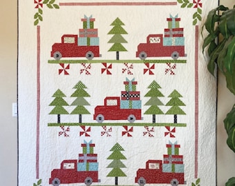 Vintage Christmas 2 Quilt Pattern*Vintage Christmas*Truck Quilt*Christmas Truck*Erica Made*Christmas Quilt*Tree Quilt*Christmas Tree*Truck*