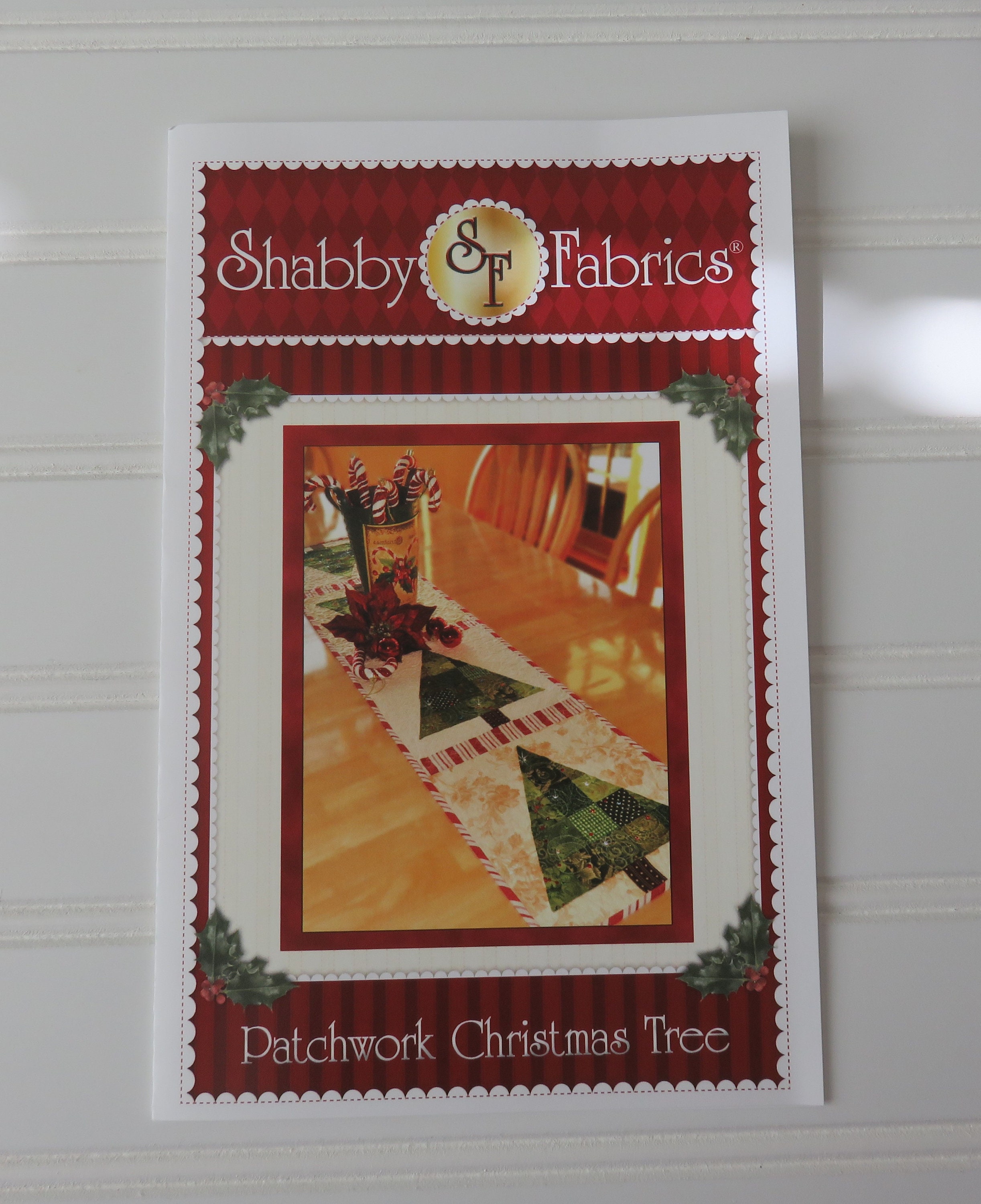 Patchwork Christmas Tree Table Runner Pattern by Shabby Fabrics